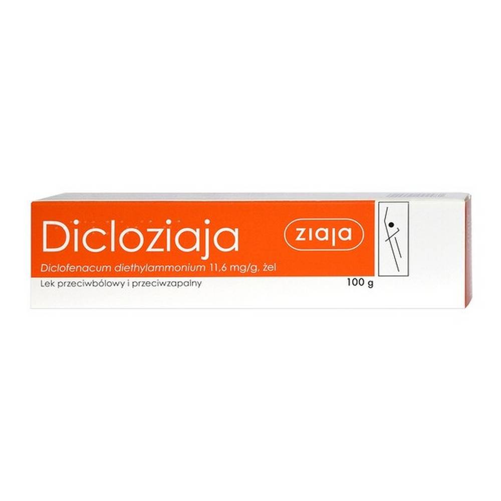 ZIAJA, Dicloziaja, 11.6 mg / g, gel, 100 g, Dicloziaja, 11,6 mg/g, żel, 100 g