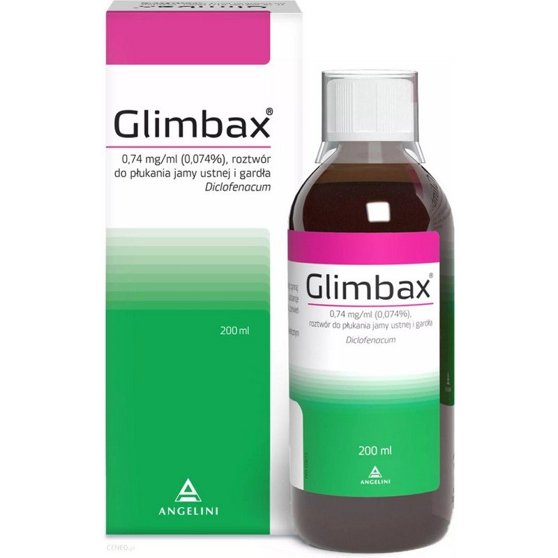 Glimbax throat rinse solution 200&nbsp;ml