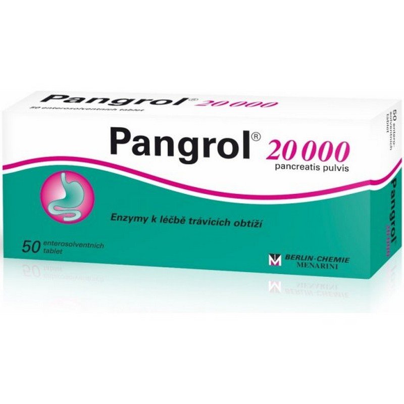 Pangrol 20,000 pancreatin capsules – digestive enzyme supplement for pancreatic insufficiency