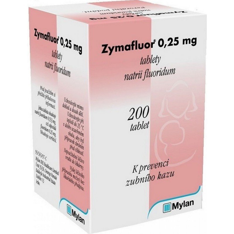 Zymafluor 0.25 mg por.tbl.nob. 200 x 0.25&nbsp; mg