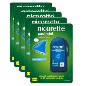 Nicorette Cool mint 4 mg, 5 x 20 tablets