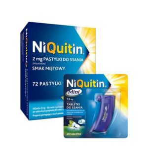 NIQUITIN lozenges 2 mg, 72 PCs. + NIQUITIN MINI 1.5 mg, 20 tabl.