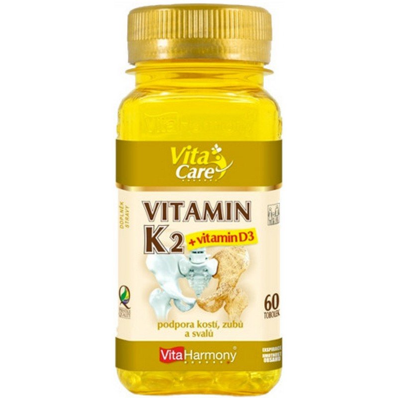 VitaHarmony Vitamin K2 100mcg + D3 25&nbsp;mcg 60 tab