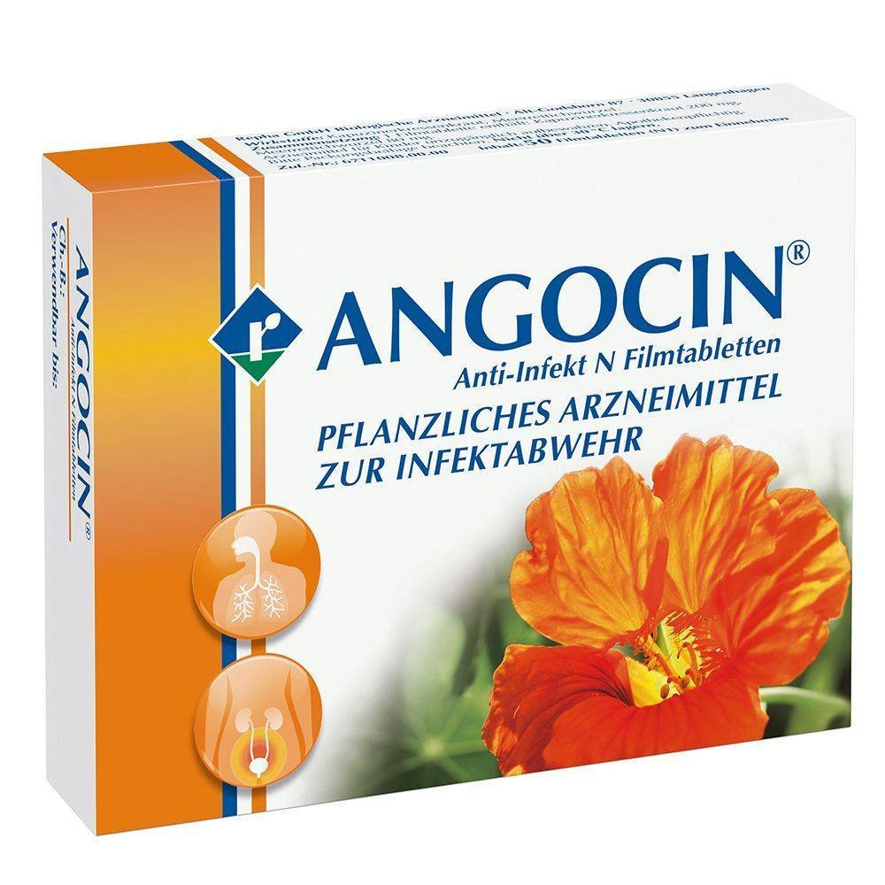 ANGOCIN Anti-Infekt N Filmtabletten 50 St – Natural/herbal infection treatment.