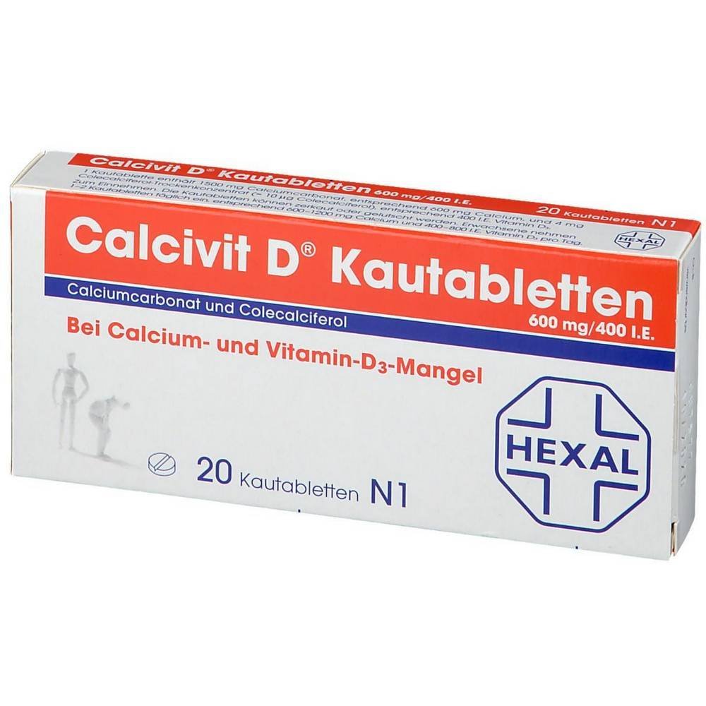 CALCIVIT D chewable tablets, 20 pcs