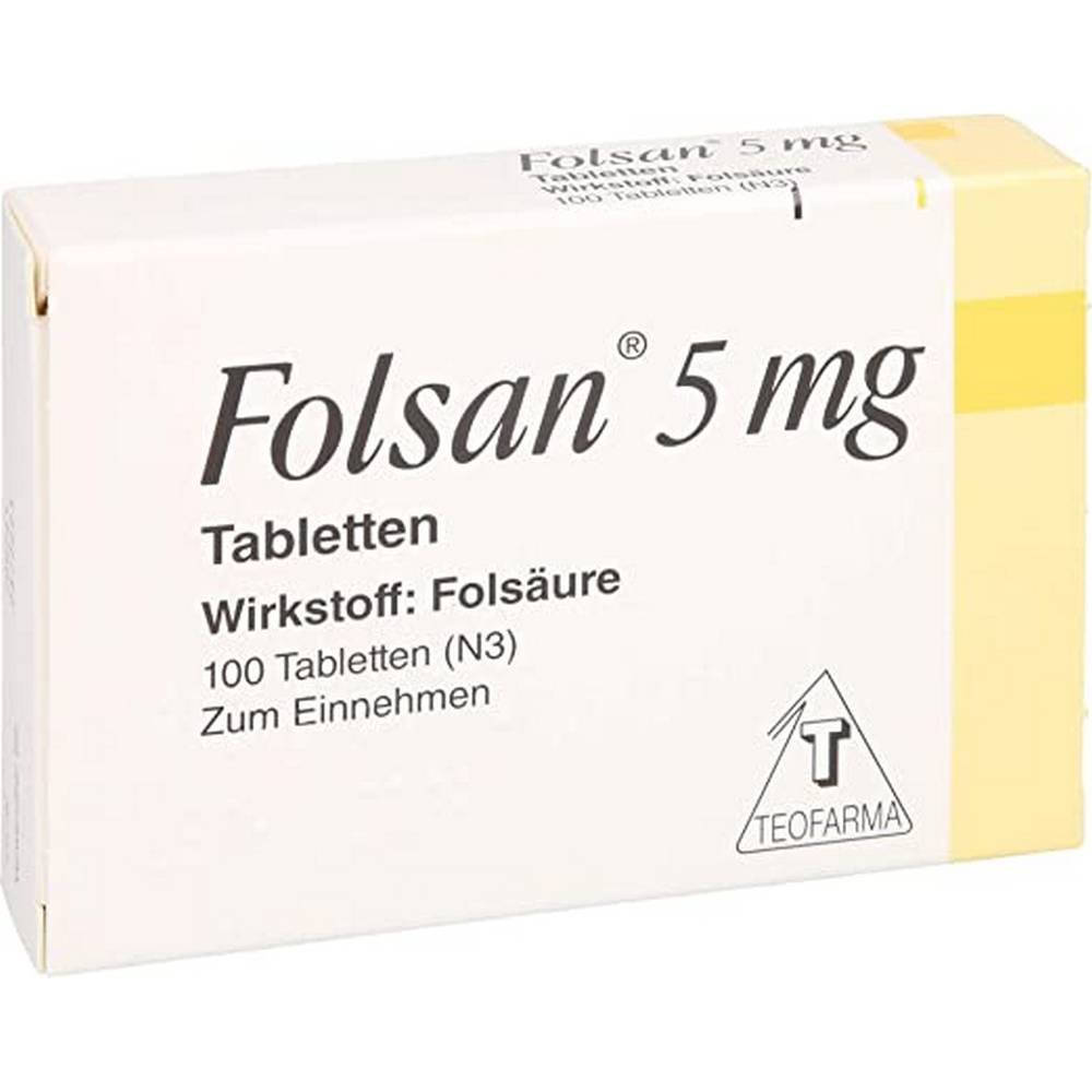 FOLSAN 5 mg tablets, 100 pcs