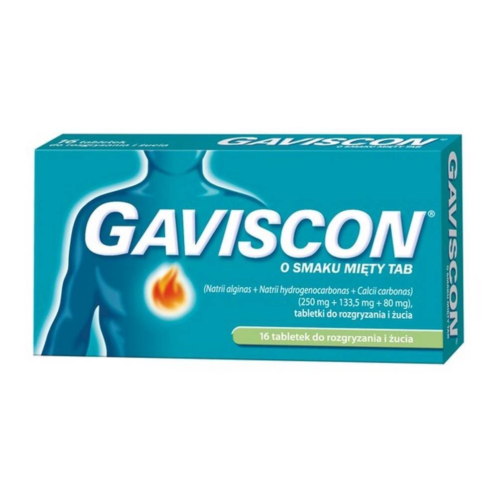 Gaviscon mint flavor TAB, chewable tablets, 16 pcs.