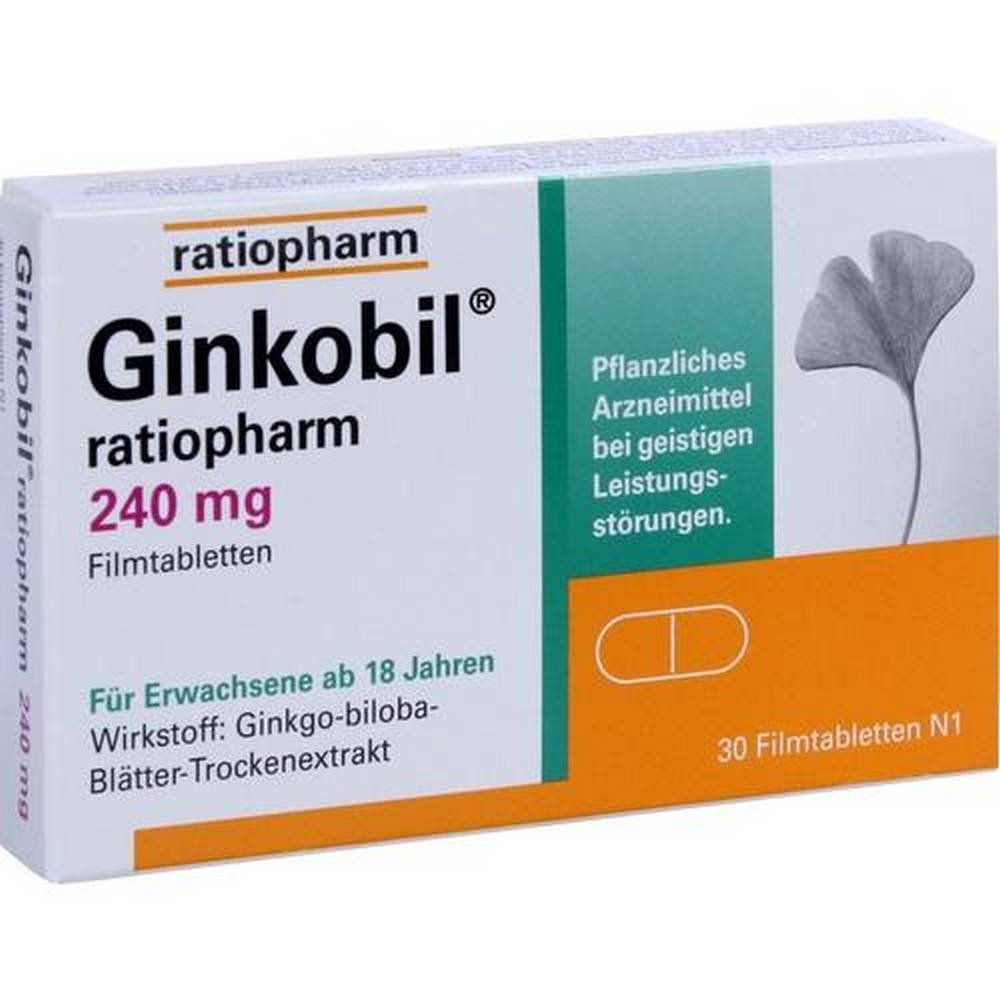 GINKOBIL-ratiopharm 240 mg film-coated tablets, 30 pcs