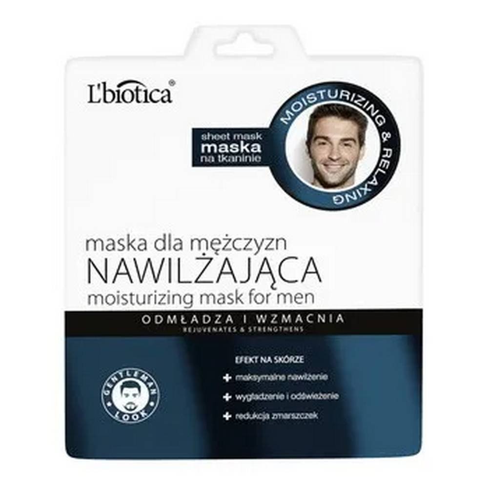 L Biotica, moisturizing fabric mask for men, 23 ml
