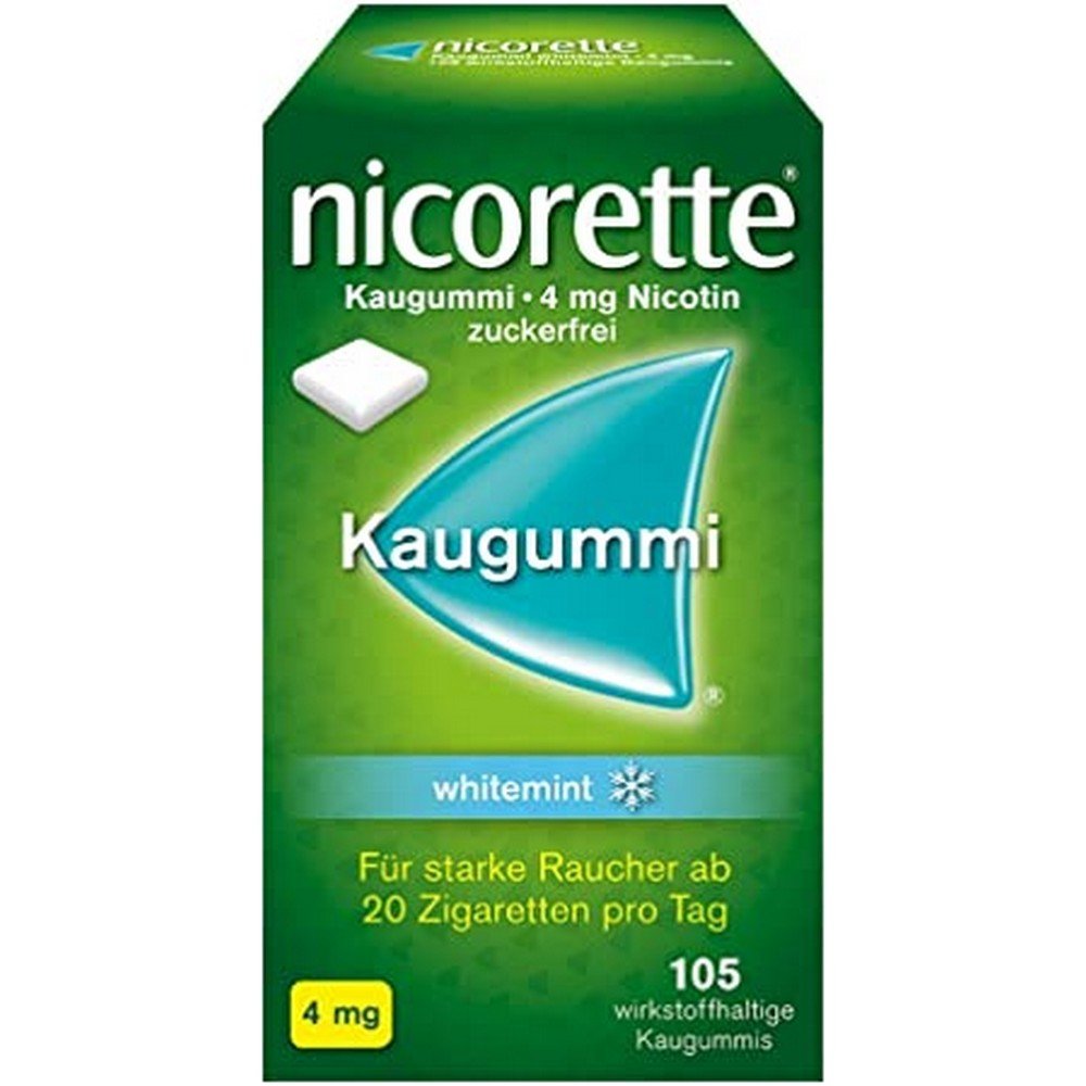 NICORETTE chewing gum 4 mg whitemint, 105 pieces