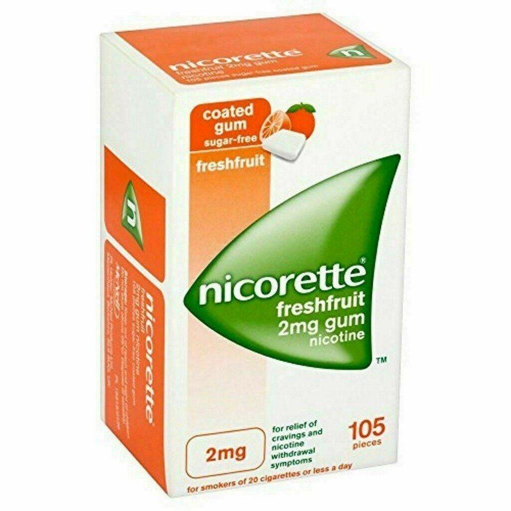 Nicorette FreshFruit Gum, 2 mg, chewing gum, 105 pieces