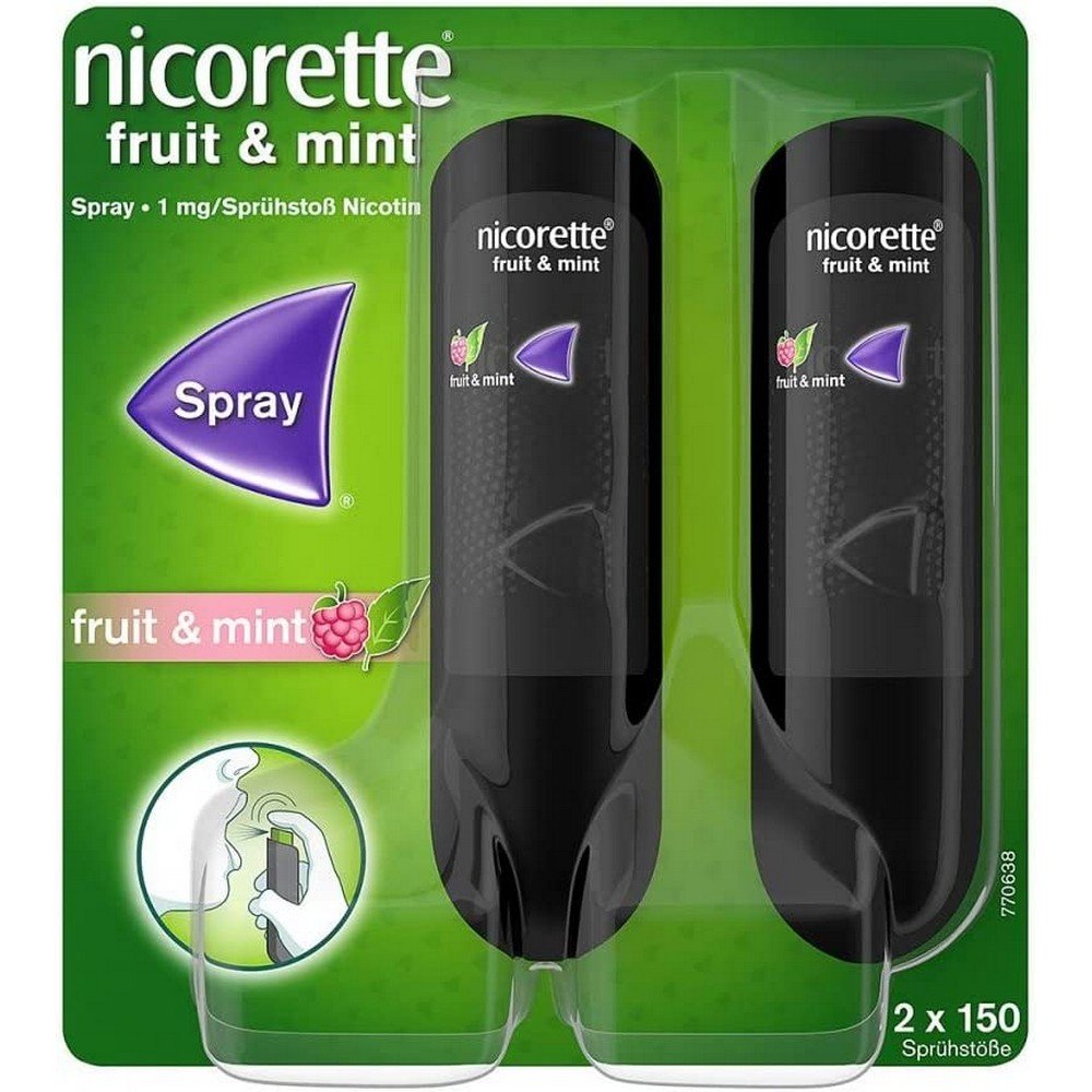 NICORETTE Fruit & Mint Spray 1 mg/spray, 2 pcs