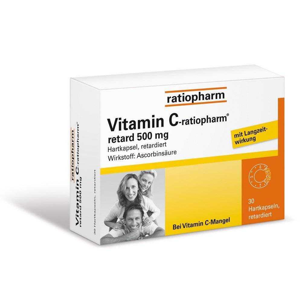 VITAMIN C-RATIOPHARM retard 500 mg capsules, 30 pcs