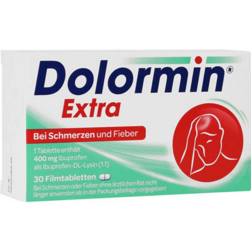 Dolormin Extra Film-Coated Tablets (30 pcs) – fast-acting pain relief.