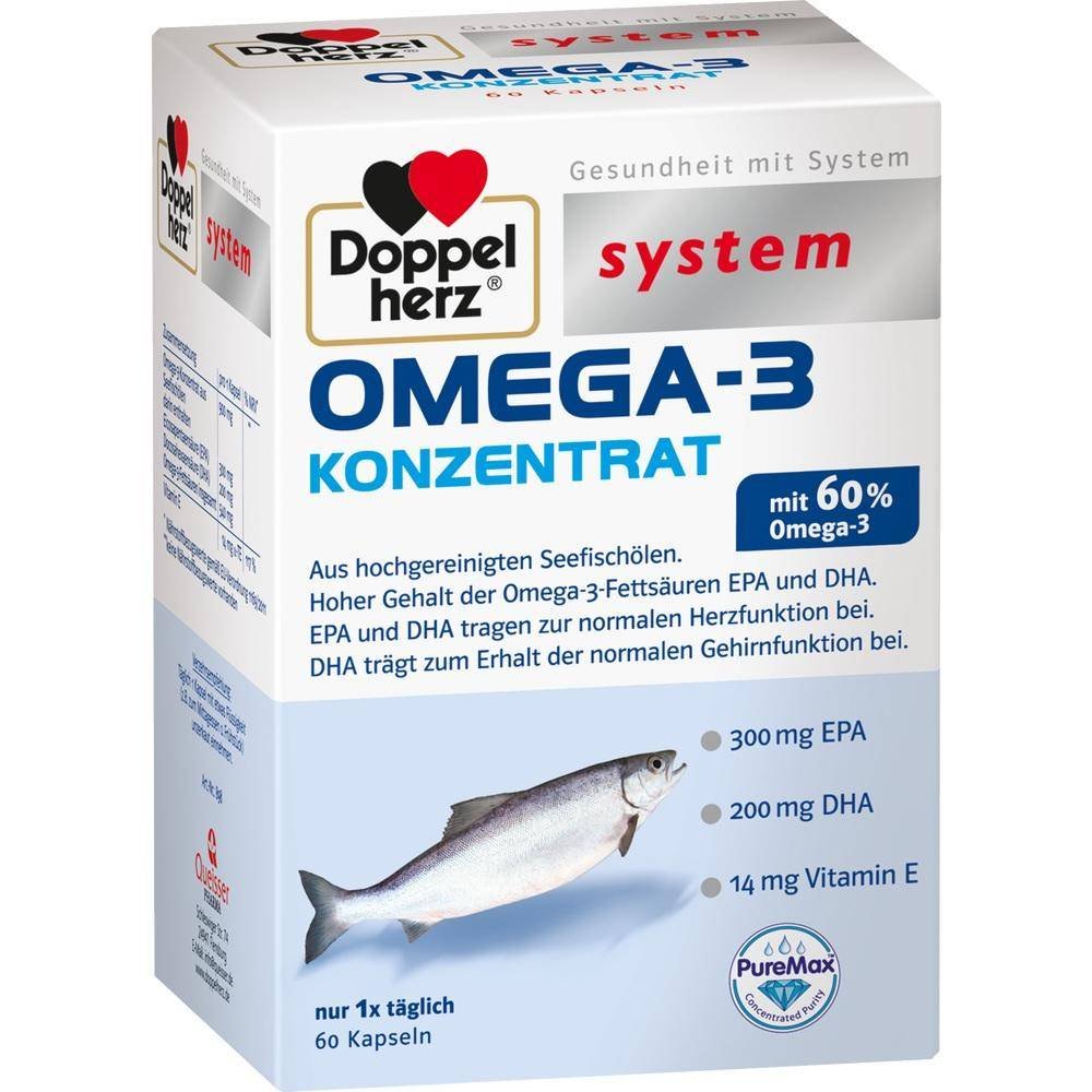 DOUBLE HERZ Omega-3 concentrate system capsules, 60 pcs