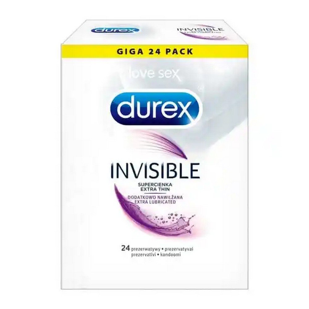 Durex Invisible, condoms, extra moisturizing, 24 pcs.