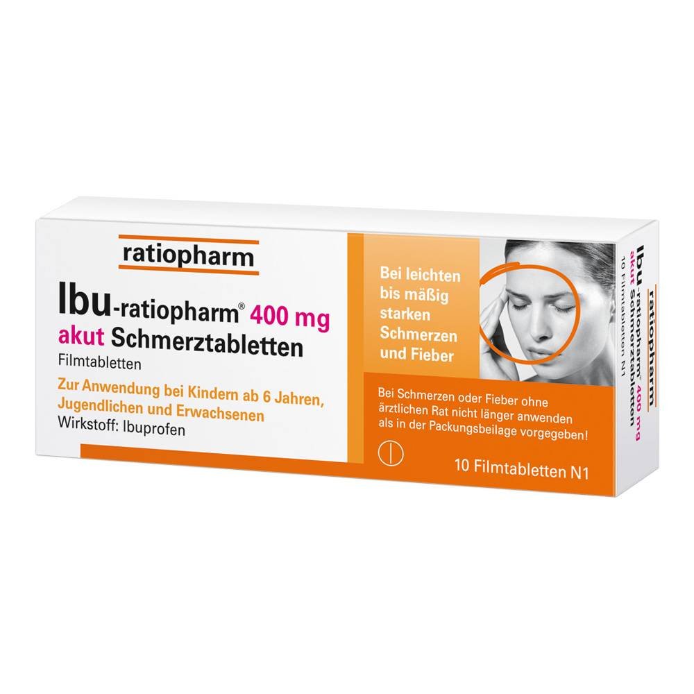 IBU-RATIOPHARM 400 mg acute pain tablets film 10 pcs
