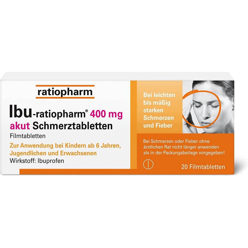 IBU-RATIOPHARM 400 mg acute pain tablets film tablets, 20 pcs
