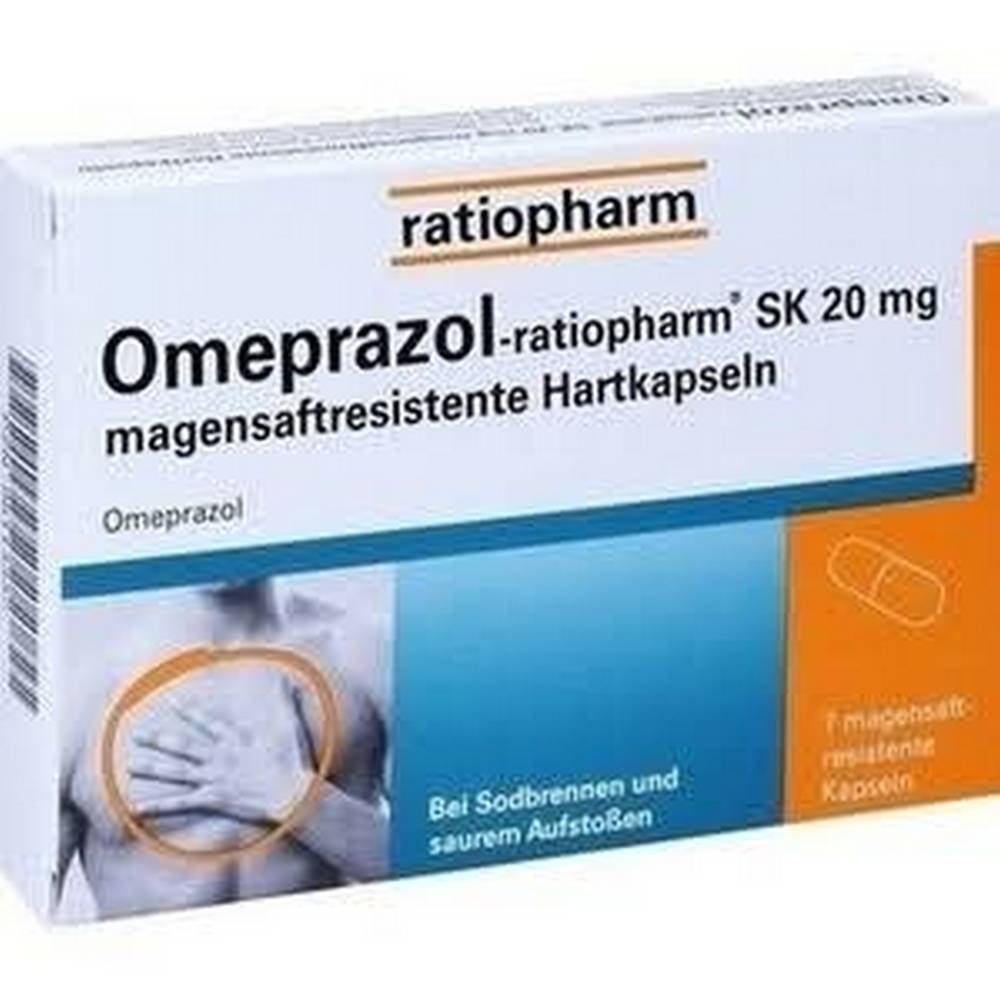 OMEPRAZOL-ratiopharm SK 20 mg gastric juice hard capsules, 7 pcs