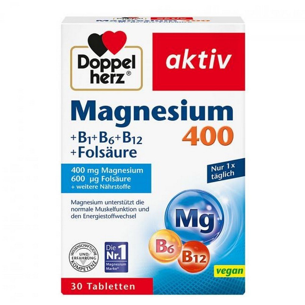 DOPPELHERZ Magnesium 400 mg tablets, 30 pcs