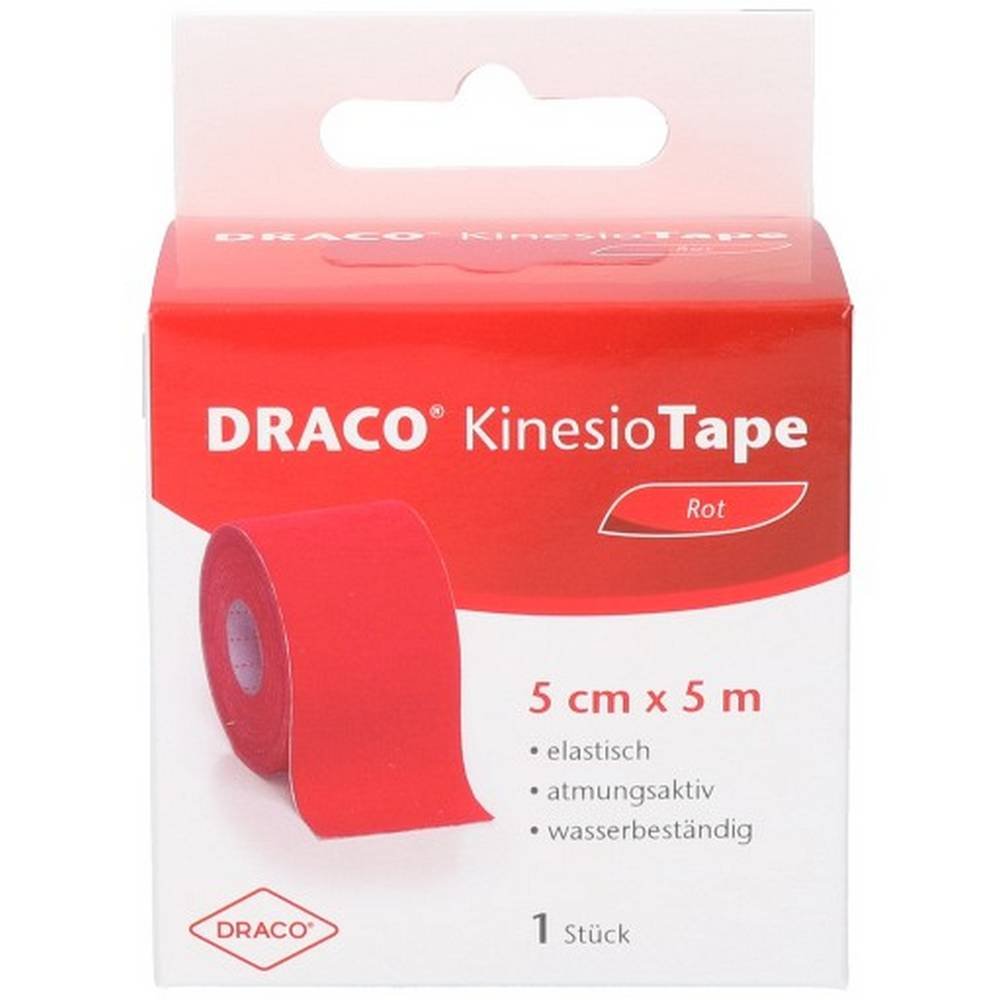 DRACO KINESIOTAPE 5 cmx5 m red, 1 pc