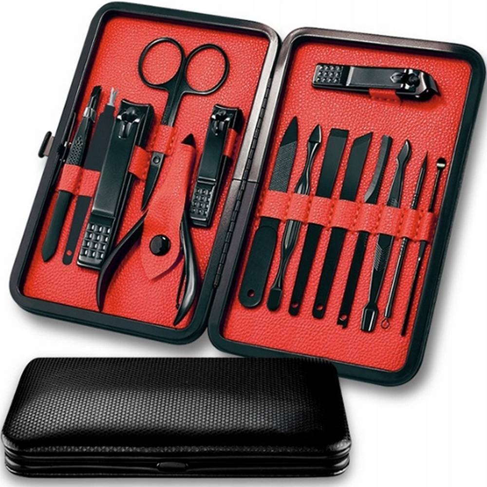 inna marka ZESTAW DO MANICURE PEDICURE DO PAZNOKCI 16EL ETUI