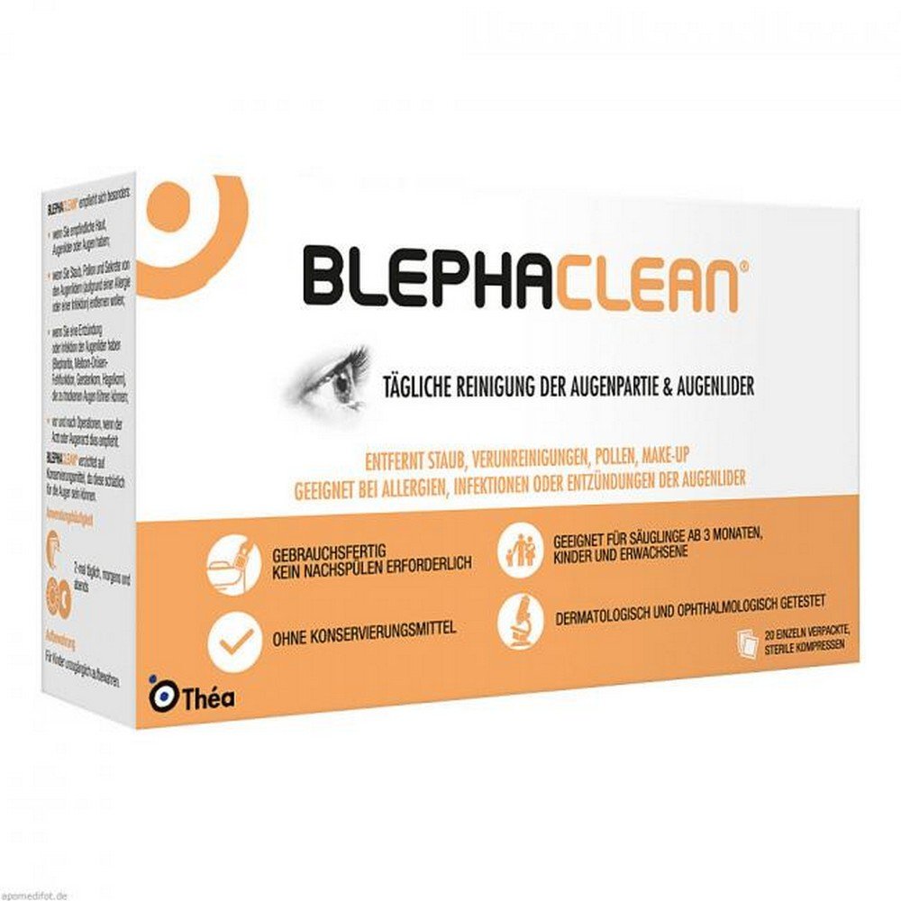 BLEPHACLEAN compresses sterile , 20 pieces