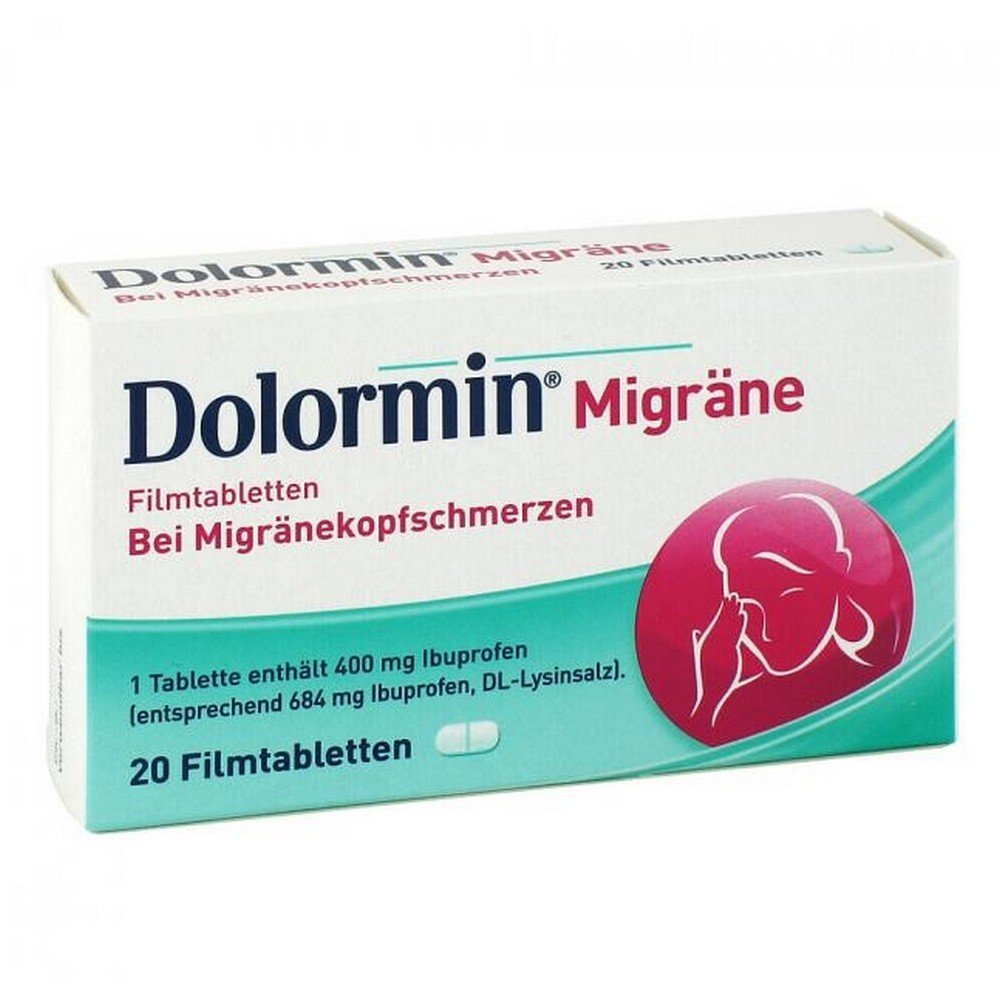 DOLORMIN migraine film tablets, 20 pcs