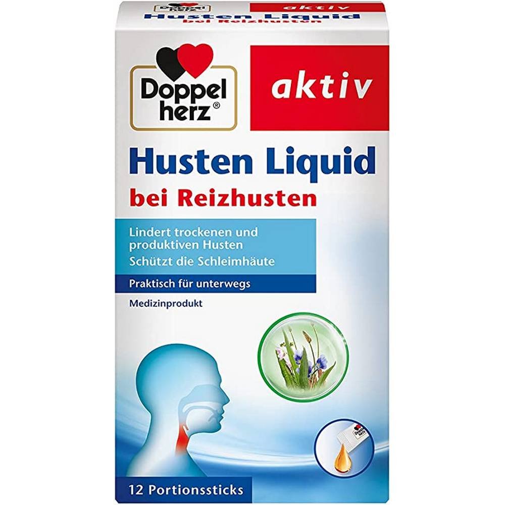 DOUBLE HERZ Cough Liquid Sticks, 12 St