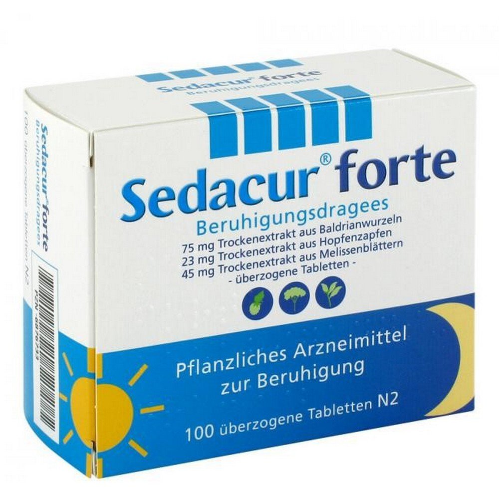 SEDACUR forte sedative dragees, 100 pcs