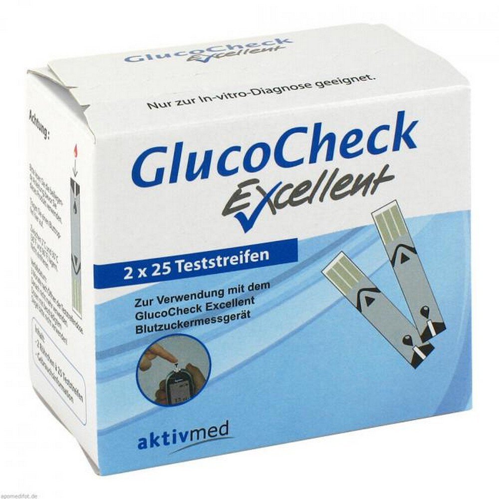 GLUCOCHECK Excellent test strips, 50 pcs