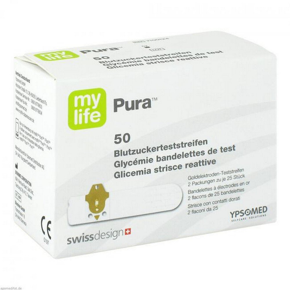 MYLIFE Pura blood glucose test strips, 50 pcs