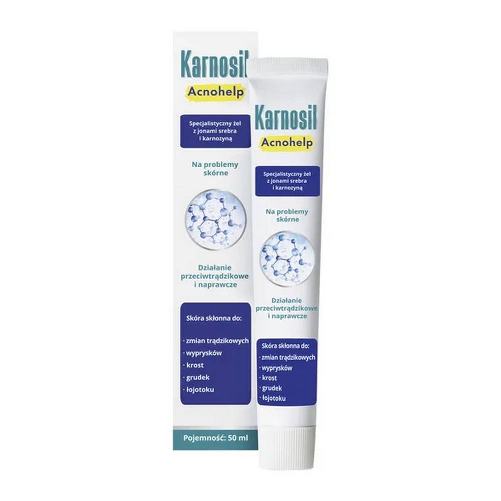 Karnosil Acnohelp, specialized anti-acne gel with silver ions and carnosine, 50 ml