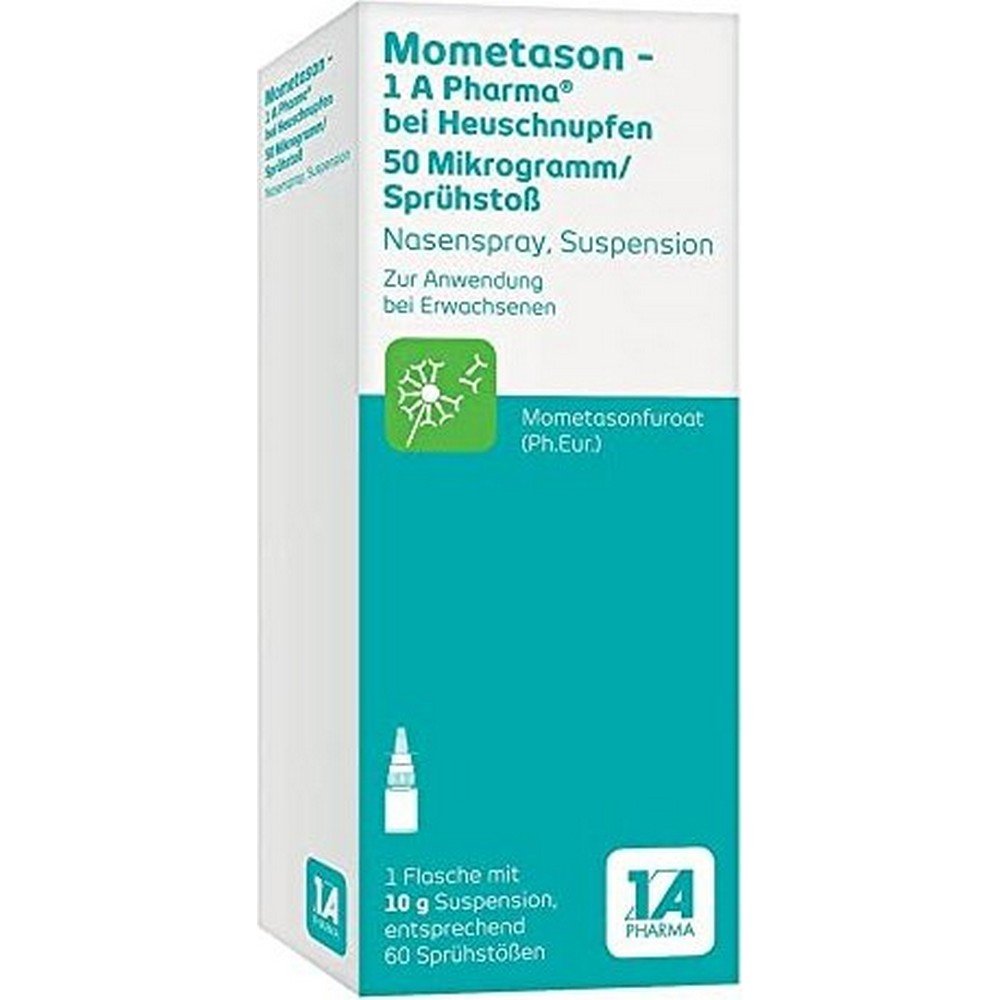 1A Pharma Mometasone for hay fever nasal spray, 10g,1A Pharma Mometason bei Heuschnupfen Nasenspray, 10g
