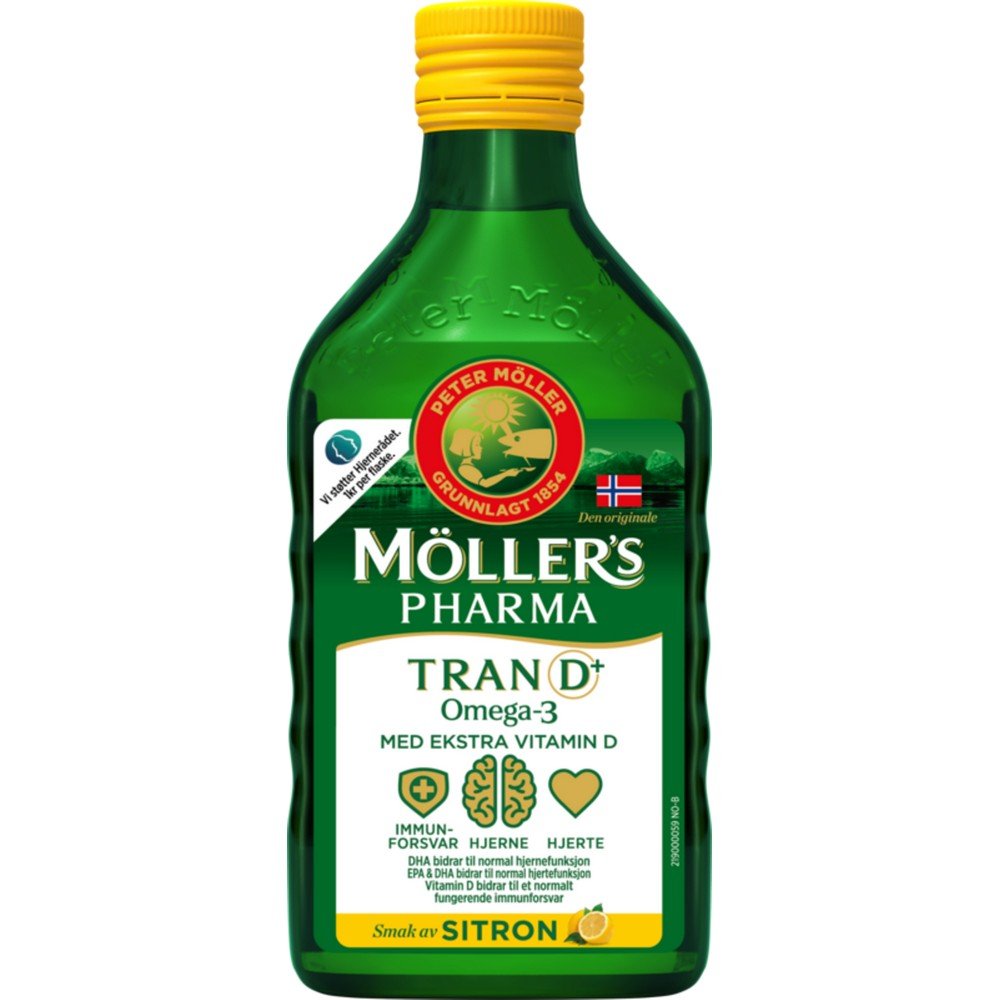 Möller's Pharma cod liver oil with lemon flavor and vitamin D 250 ml