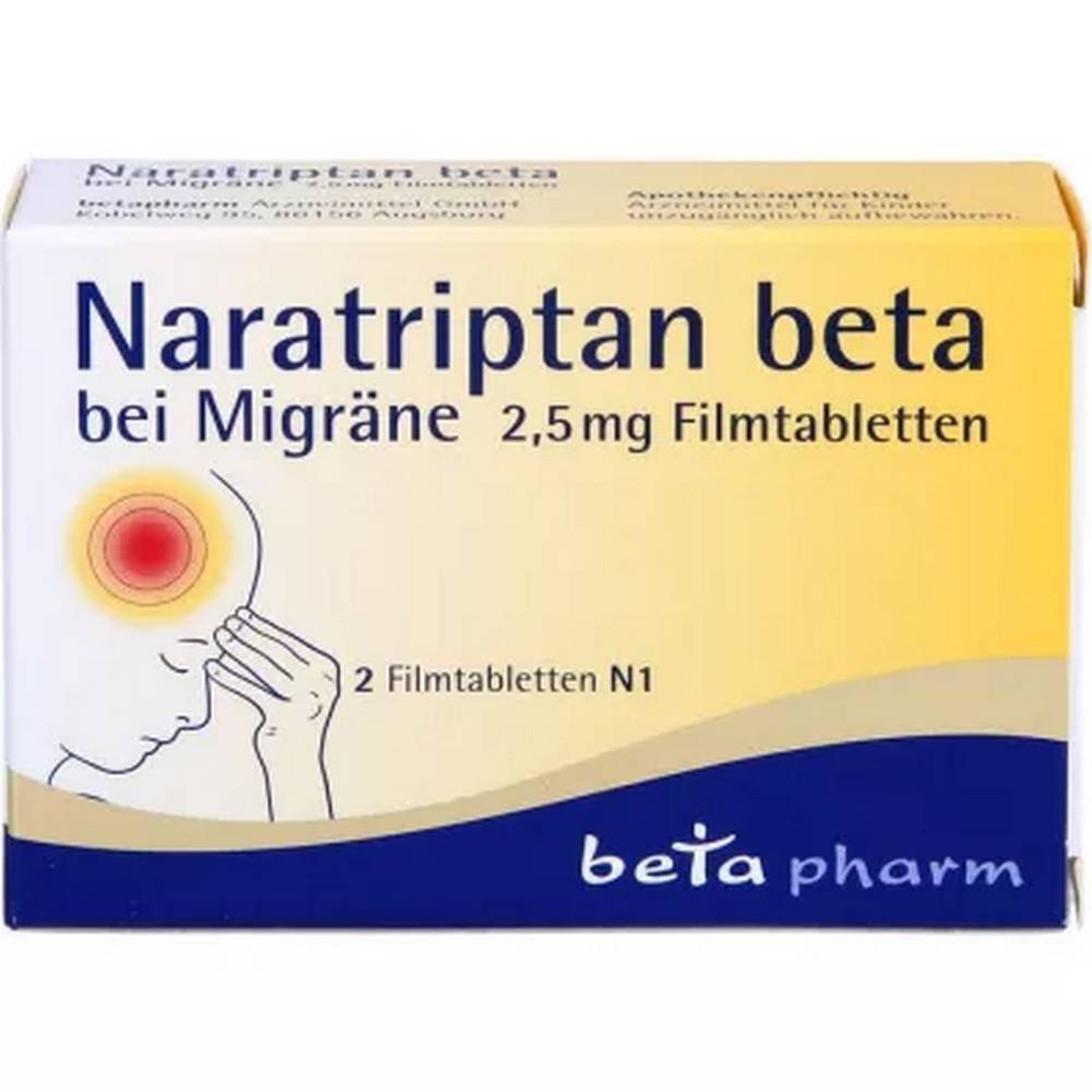 NARATRIPTAN Beta for migraines 2.5 mg,pcs