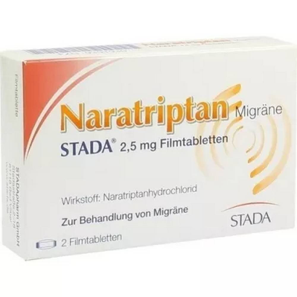 NARATRIPTAN Migraine STADA 2.5 mg, 2 pcs