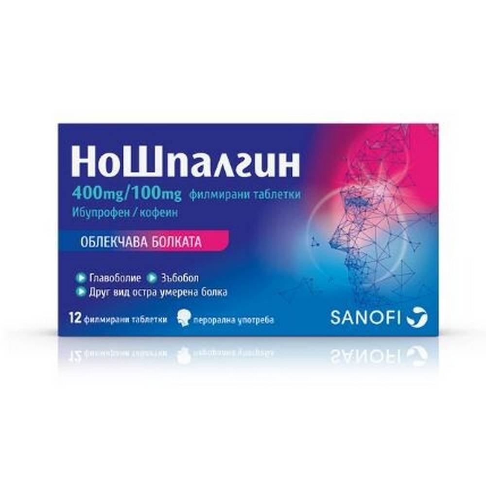 Noshpalgin 400mg/100mg, 12,Ношпалгин