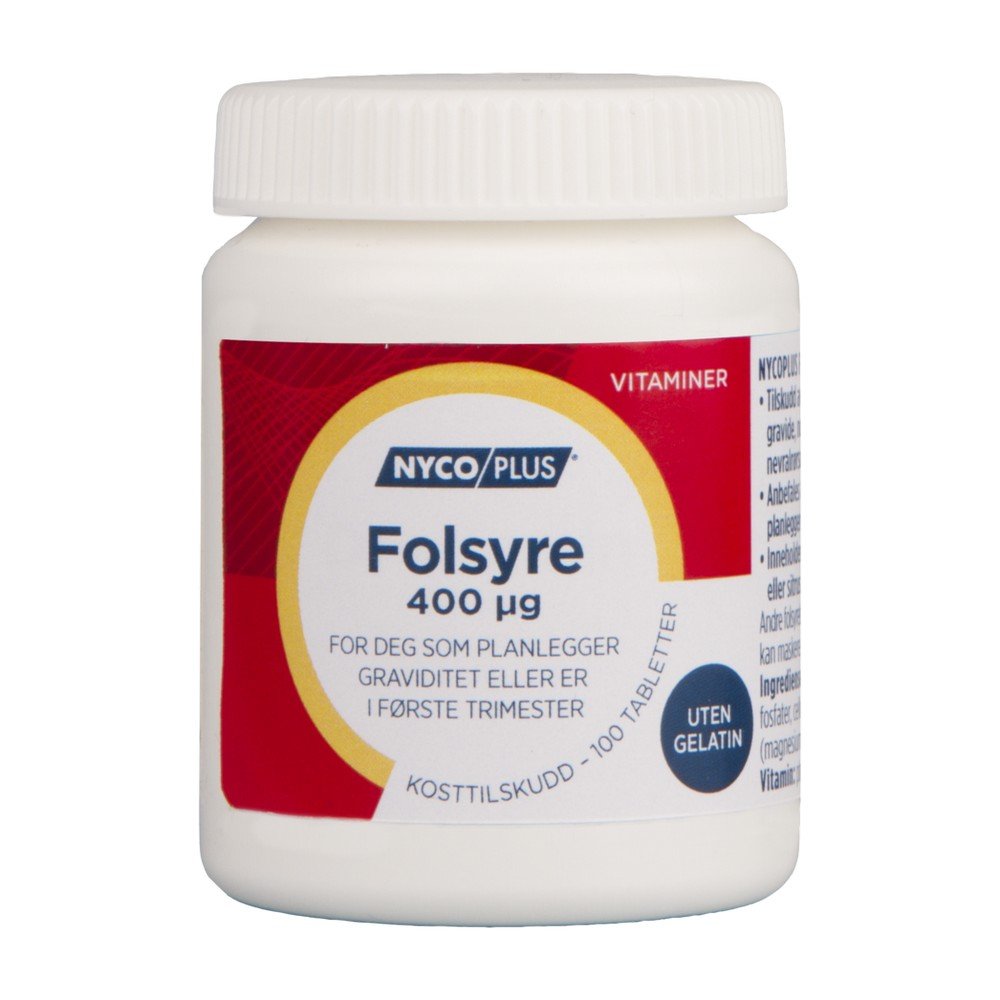 Nycoplus folic acid 400 micrograms 100