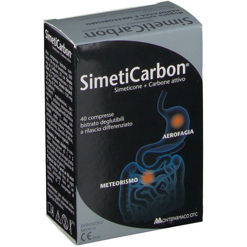 Simeticarbon Activated Carbon Tablets, 40