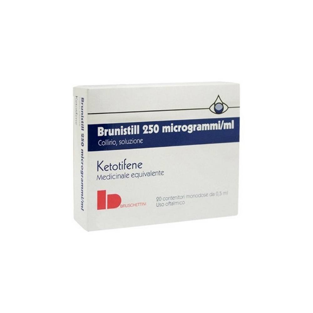 Brunistill Eye Drops 0.025 Mg - Treatment Of Allergic Conjunctivitis 20 Single Dose Vials Of 0.5 Ml