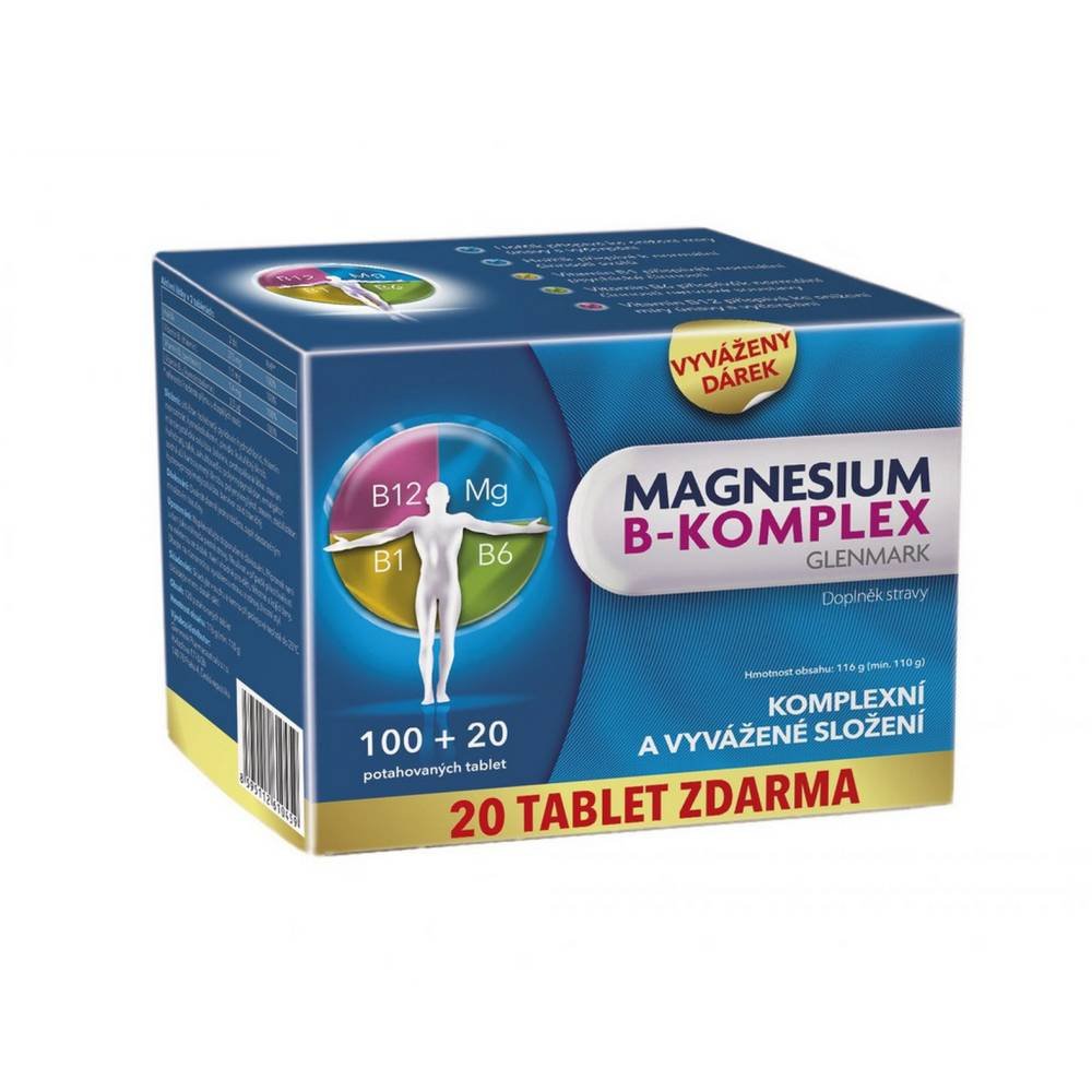 Glenmark Magnesium B-komplex 120