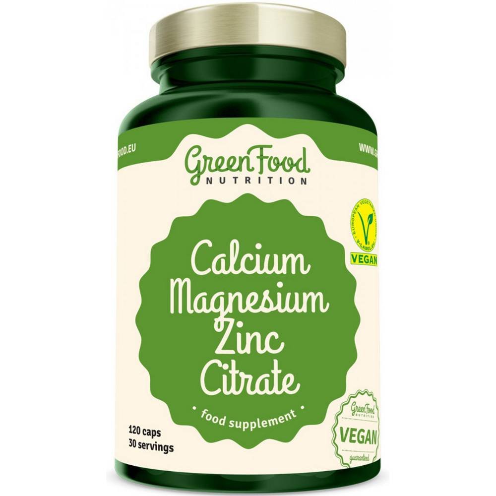 GreenFood Nutrition Calcium Magnesium Zinc Citrate 120