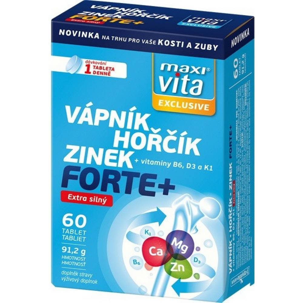Maxivita Exclusive Vápník hořčík zinek Forte+ , 91,2g, 60