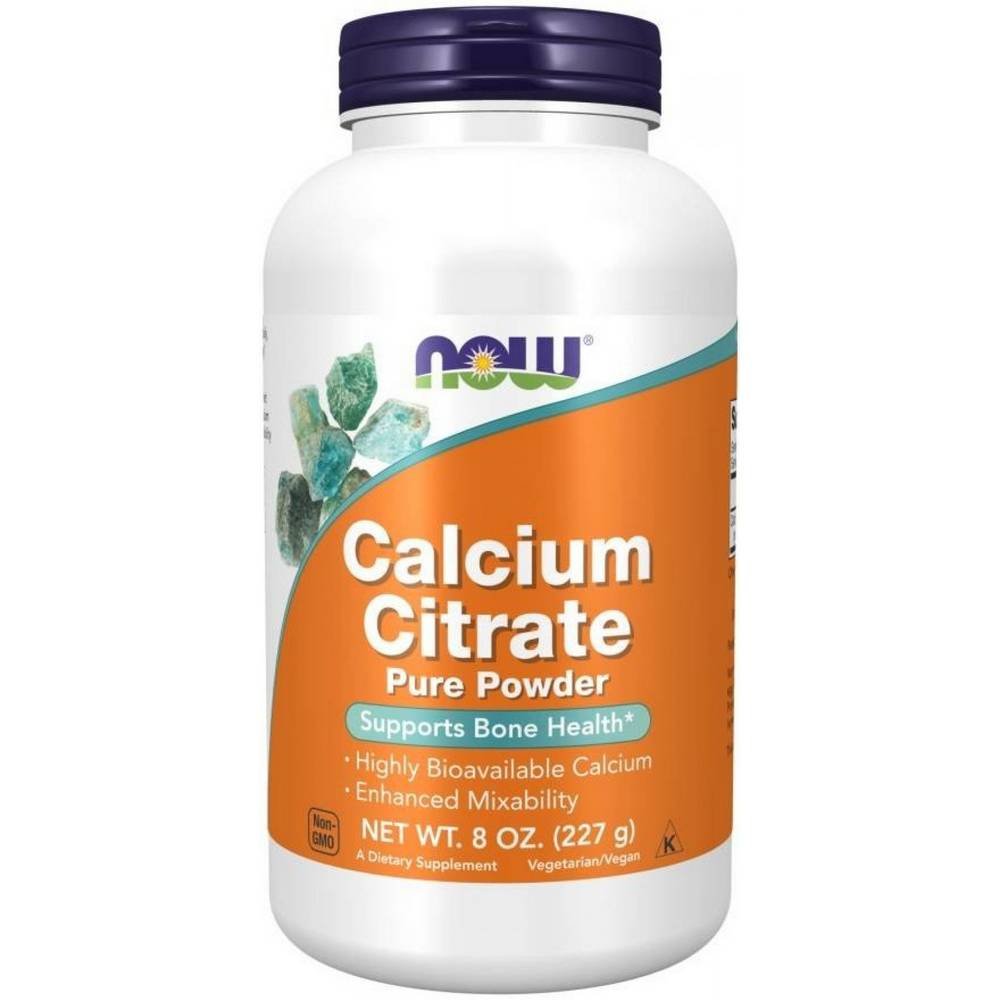 NOW Calcium Citrate Calcium citrate pure powder 227, NOW Calcium Citrate Vápník citrát čistý prášek