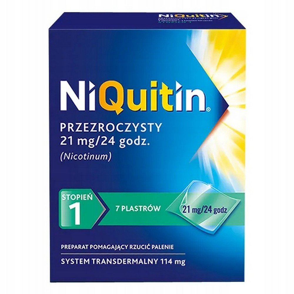 PERRIGO POLAND NIQUITIN PATCHES TRANSPARENT 21 MG/24 H 7 PIECES, PERRIGO POLAND NIQUITIN PLATKI PRZEZROCZYSTE 21 MG/24 H 7 SZT.