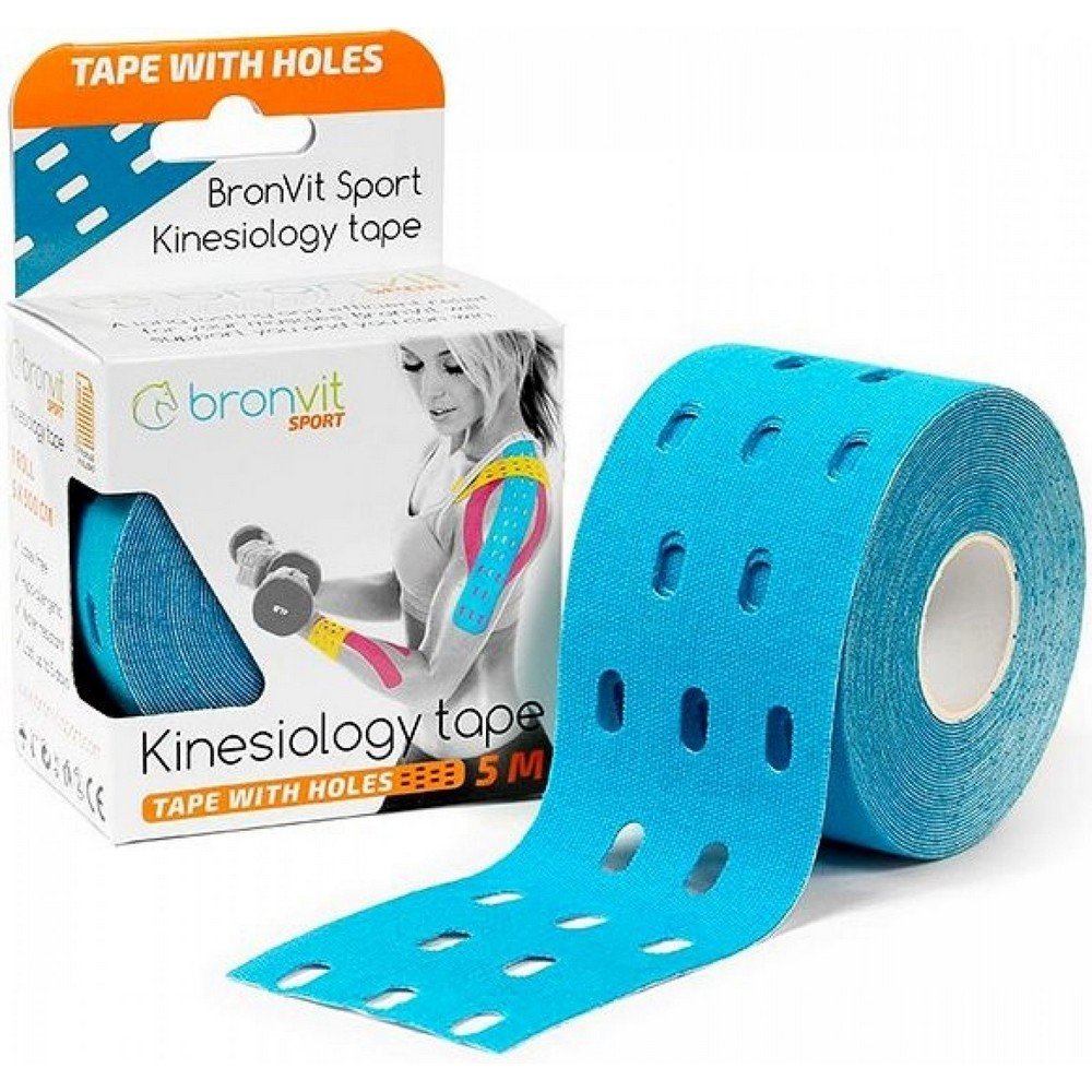 BronVit Sport Kinesio tape perforated light blue 5cm x 5m
