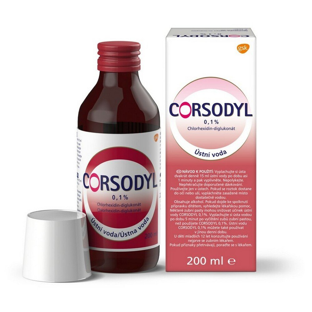 CORSODYL mouthwash 0.1% 200 ml