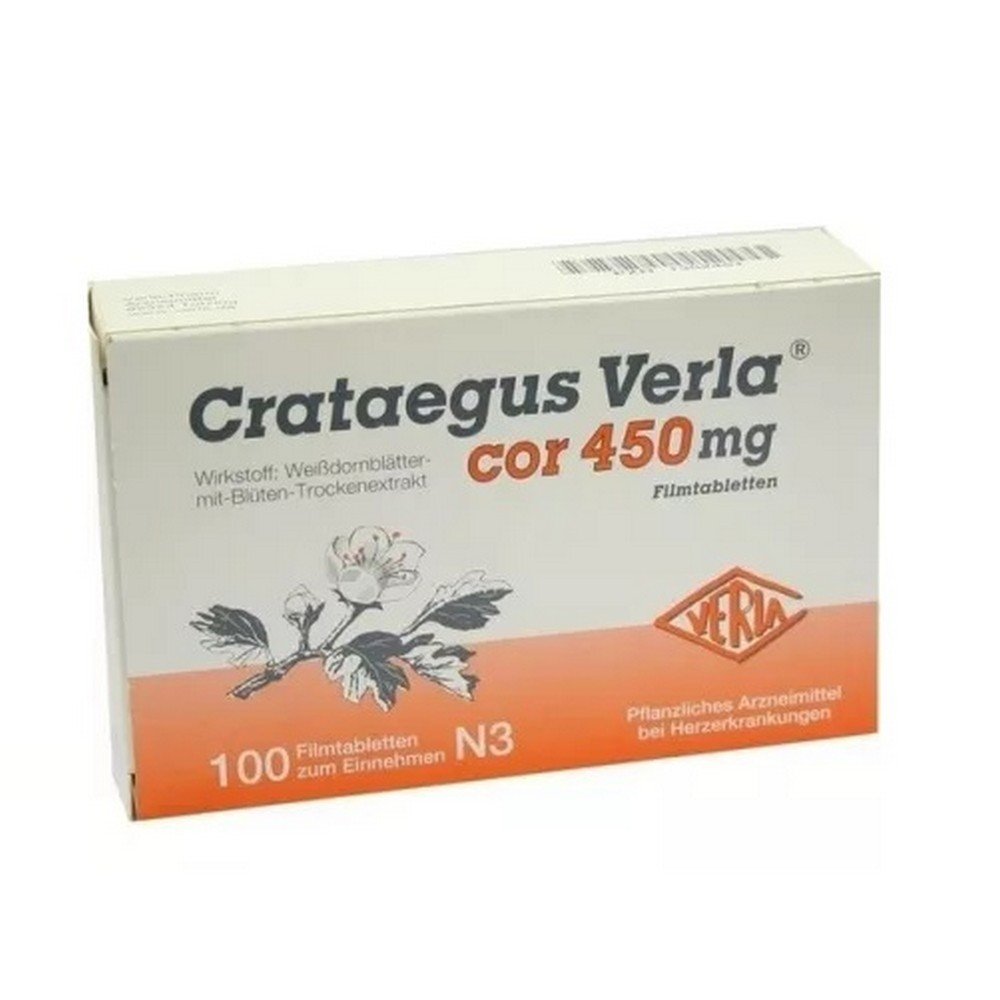 CRATAEGUS VERLA COR 450 mg film -coated tablets, 100 pcs