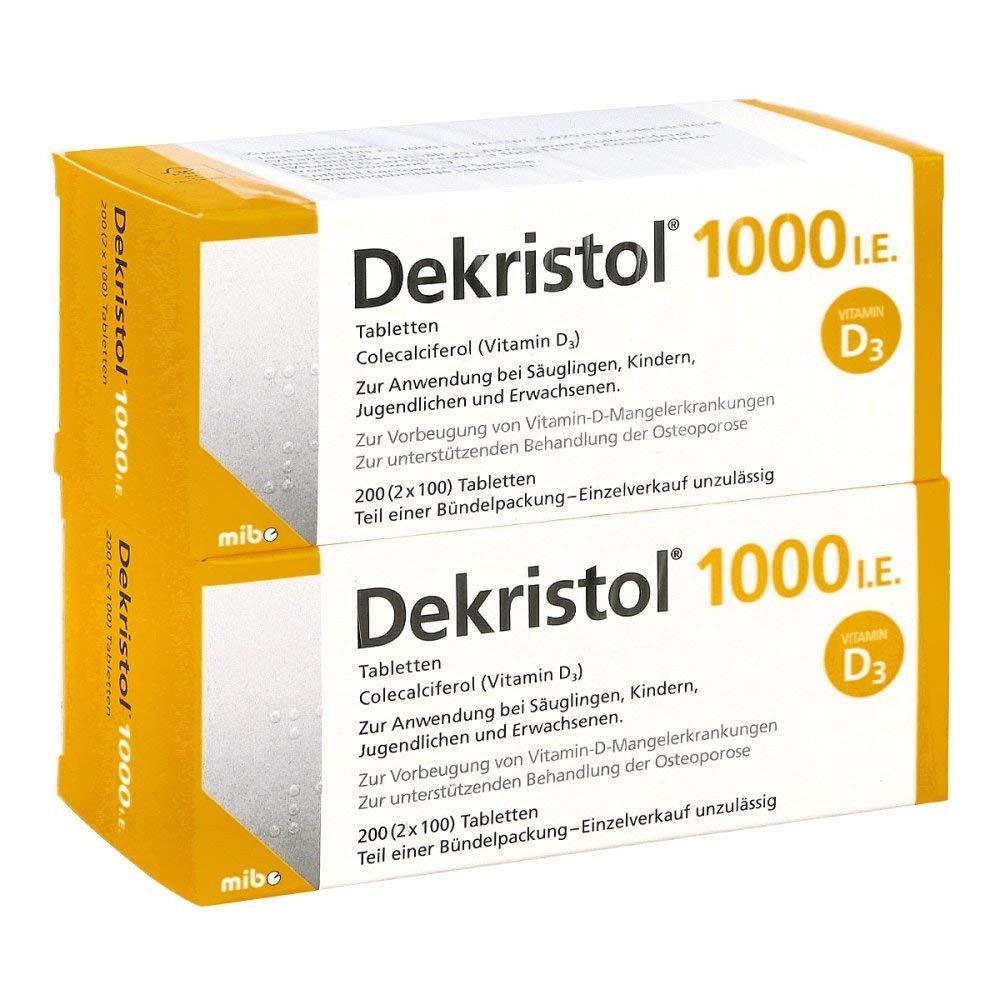 DEKRISTOL 1,000 I.E. Tablets, 200 pcs